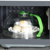 Maxbell Microwave Plate Food Covers Lid with Steam Vent for Trays Heating Food Bowls green