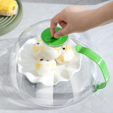 Maxbell Microwave Plate Food Covers Lid with Steam Vent for Trays Heating Food Bowls green