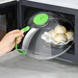 Maxbell Microwave Plate Food Covers Lid with Steam Vent for Trays Heating Food Bowls green
