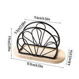 Maxbell Napkin Holder Upright Stand Tissue Dispenser for Picnic Buffet Dinner Tables Sector black