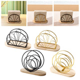 Maxbell Napkin Holder Upright Stand Tissue Dispenser for Picnic Buffet Dinner Tables Sector black