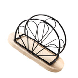 Maxbell Napkin Holder Upright Stand Tissue Dispenser for Picnic Buffet Dinner Tables Sector black
