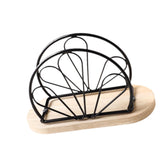 Maxbell Napkin Holder Upright Stand Tissue Dispenser for Picnic Buffet Dinner Tables Sector black