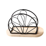 Maxbell Napkin Holder Upright Stand Tissue Dispenser for Picnic Buffet Dinner Tables Sector black