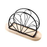 Maxbell Napkin Holder Upright Stand Tissue Dispenser for Picnic Buffet Dinner Tables Sector black