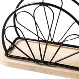 Maxbell Napkin Holder Upright Stand Tissue Dispenser for Picnic Buffet Dinner Tables Sector black