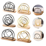 Maxbell Napkin Holder Upright Stand Tissue Dispenser for Picnic Buffet Dinner Tables Sector black