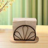 Maxbell Napkin Holder Upright Stand Tissue Dispenser for Picnic Buffet Dinner Tables Sector black