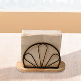 Maxbell Napkin Holder Upright Stand Tissue Dispenser for Picnic Buffet Dinner Tables Sector black