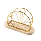 Maxbell Napkin Holder Upright Stand Tissue Dispenser for Picnic Buffet Dinner Tables Sector gold
