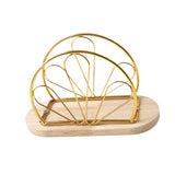 Maxbell Napkin Holder Upright Stand Tissue Dispenser for Picnic Buffet Dinner Tables Sector gold