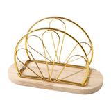 Maxbell Napkin Holder Upright Stand Tissue Dispenser for Picnic Buffet Dinner Tables Sector gold