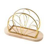 Maxbell Napkin Holder Upright Stand Tissue Dispenser for Picnic Buffet Dinner Tables Sector gold