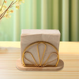 Maxbell Napkin Holder Upright Stand Tissue Dispenser for Picnic Buffet Dinner Tables Sector gold