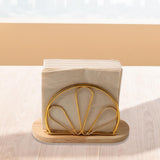 Maxbell Napkin Holder Upright Stand Tissue Dispenser for Picnic Buffet Dinner Tables Sector gold