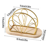Maxbell Napkin Holder Upright Stand Tissue Dispenser for Picnic Buffet Dinner Tables Sector gold