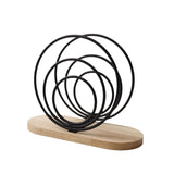 Maxbell Napkin Holder Upright Stand Tissue Dispenser for Picnic Buffet Dinner Tables Circle black