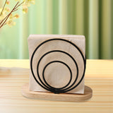 Maxbell Napkin Holder Upright Stand Tissue Dispenser for Picnic Buffet Dinner Tables Circle black