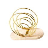 Maxbell Napkin Holder Upright Stand Tissue Dispenser for Picnic Buffet Dinner Tables Circle gold