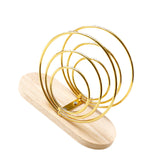 Maxbell Napkin Holder Upright Stand Tissue Dispenser for Picnic Buffet Dinner Tables Circle gold