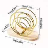 Maxbell Napkin Holder Upright Stand Tissue Dispenser for Picnic Buffet Dinner Tables Circle gold