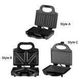 Maxbell Waffle Machine 850W Multifunctional Easy Storage Fast Heating Sandwich Maker Style A