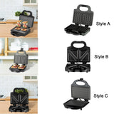 Maxbell Waffle Machine 850W Multifunctional Easy Storage Fast Heating Sandwich Maker Style A