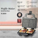 Maxbell Waffle Machine 850W Multifunctional Easy Storage Fast Heating Sandwich Maker Style C