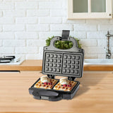 Maxbell Waffle Machine 850W Multifunctional Easy Storage Fast Heating Sandwich Maker Style C