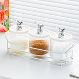 Maxbell Clear Spice Pots Container Storage Seasoning Box Set for Sugar Salt set of 3