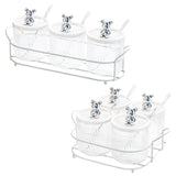 Maxbell Clear Spice Pots Container Storage Seasoning Box Set for Sugar Salt set of 3