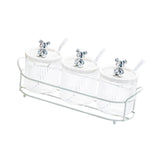 Maxbell Clear Spice Pots Container Storage Seasoning Box Set for Sugar Salt set of 3