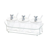 Maxbell Clear Spice Pots Container Storage Seasoning Box Set for Sugar Salt set of 3