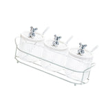 Maxbell Clear Spice Pots Container Storage Seasoning Box Set for Sugar Salt set of 3
