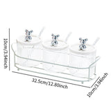 Maxbell Clear Spice Pots Container Storage Seasoning Box Set for Sugar Salt set of 3