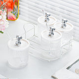 Maxbell Clear Spice Pots Container Storage Seasoning Box Set for Sugar Salt set of 4