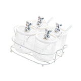 Maxbell Clear Spice Pots Container Storage Seasoning Box Set for Sugar Salt set of 4