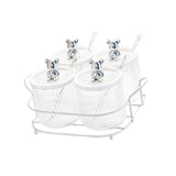 Maxbell Clear Spice Pots Container Storage Seasoning Box Set for Sugar Salt set of 4
