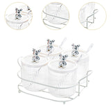 Maxbell Clear Spice Pots Container Storage Seasoning Box Set for Sugar Salt set of 4