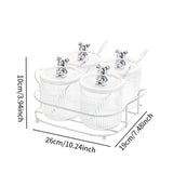 Maxbell Clear Spice Pots Container Storage Seasoning Box Set for Sugar Salt set of 4