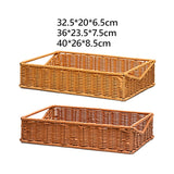 Maxbell Woven Bread Basket Picnic Basket Fruit Basket for Countertop Cupboard Onions Orange S