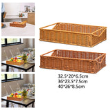 Maxbell Woven Bread Basket Picnic Basket Fruit Basket for Countertop Cupboard Onions Orange S