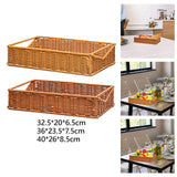 Maxbell Woven Bread Basket Picnic Basket Fruit Basket for Countertop Cupboard Onions Orange S