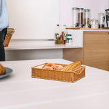 Maxbell Woven Bread Basket Picnic Basket Fruit Basket for Countertop Cupboard Onions Orange S