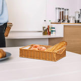 Maxbell Woven Bread Basket Picnic Basket Fruit Basket for Countertop Cupboard Onions Orange M