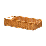 Maxbell Woven Bread Basket Picnic Basket Fruit Basket for Countertop Cupboard Onions Orange L