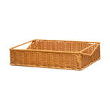 Maxbell Woven Bread Basket Picnic Basket Fruit Basket for Countertop Cupboard Onions Orange L