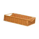 Maxbell Woven Bread Basket Picnic Basket Fruit Basket for Countertop Cupboard Onions Orange L