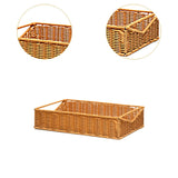 Maxbell Woven Bread Basket Picnic Basket Fruit Basket for Countertop Cupboard Onions Orange L