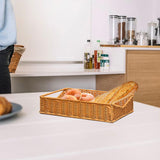 Maxbell Woven Bread Basket Picnic Basket Fruit Basket for Countertop Cupboard Onions Orange L